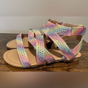 SO Toddler Girls Cecilaa Rainbow Gladiator Sandals NWT Size 12